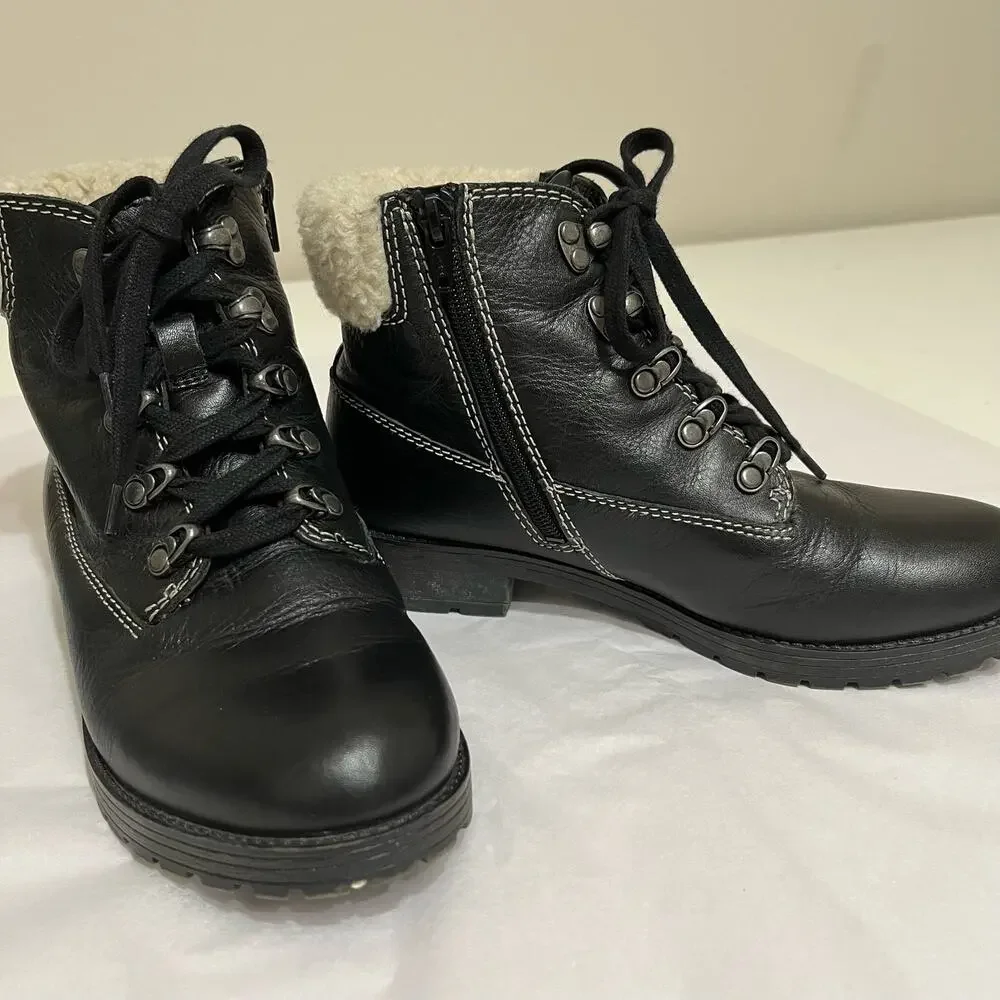 Naturalized Women’s N5 Comfort Bootie‎ Sz 7.5 Black Fleece Lined Cushioned